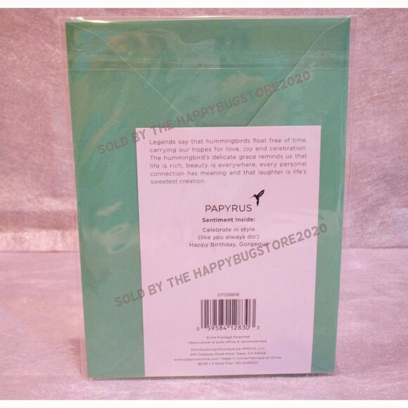 Papyrus Bella Pillar GLAMOUR GIRL Birthday Greeting Card-Gift Bag Set-brand NEW - Picture 10 of 10